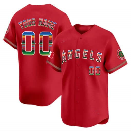 Custom Los Angeles Angels Mexico Vapor Premier Limited Jersey ¨C Red BFRAILEY