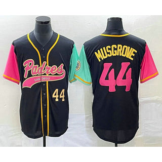 San Diego Padres #44 Joe Musgrove Number Black BFRAILEY NEW 2023 City Connect Cool Base Stitched Jersey