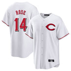 Cincinnati Reds #14 Pete Rose Player White BFRAILEY Home Game Stitched Jerseys