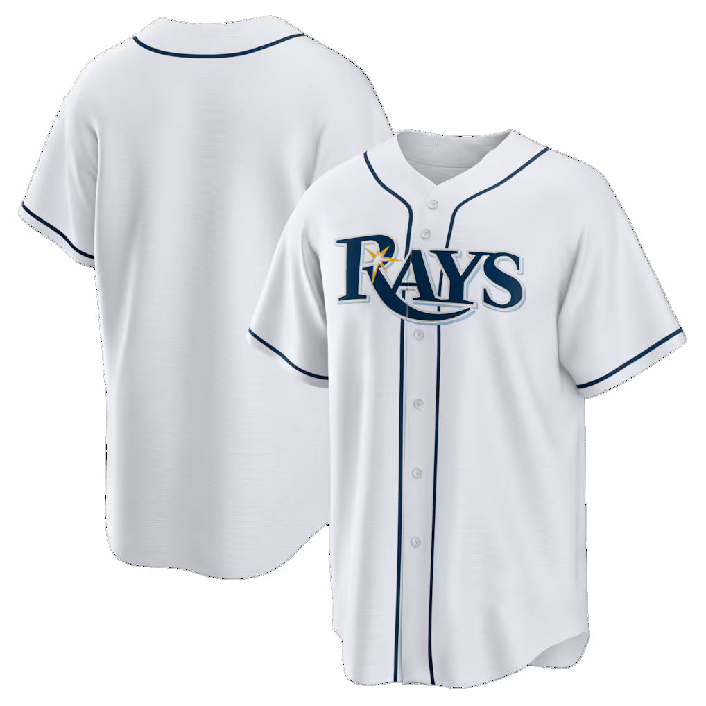 Tampa Bay Rays White BFRAILEY Home Big & Tall Replica Jersey
