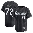 Chicago White Sox #72 Carlton Fisk Player Black BFRAILEY City Connect Limited Home Stitched Jerseys