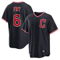 Cleveland Guardians #6 David Fry Player Navy BFRAILEY Home Game Stitched Jerseys