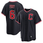 Cleveland Guardians #6 David Fry Player Navy BFRAILEY Home Game Stitched Jerseys