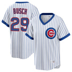 Chicago Cubs #29 Michael Busch Player White BFRAILEY T-shirt Cooperstown Collection Limited Stitched Jerseys