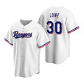 Texas Rangers #30 Nathaniel Lowe White BFRAILEY Cool Base Stitched Jersey