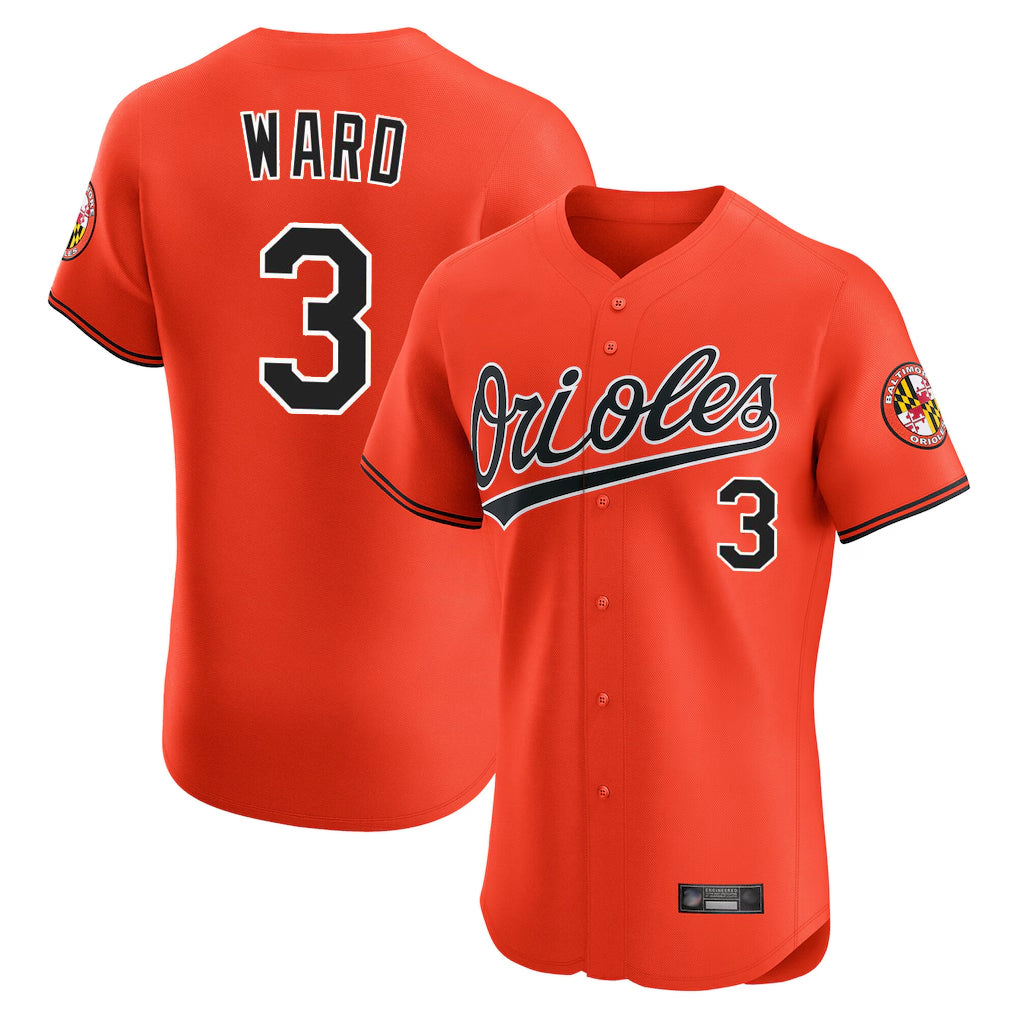 Baltimore Orioles #3 Taylor Ward Player Orange BFRAILEY Limited Elite Home Game Stitched Jerseys