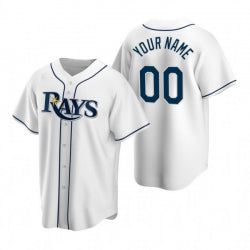 Custom Tampa Bay Rays White BFRAILEY Stitched Cool Base Home Jersey