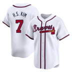 Atlanta Braves #7 Ha-Seong Kim Player White BFRAILEY Limited Home Game Stitched Jerseys