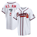 Atlanta Braves #7 Ha-Seong Kim Player White BFRAILEY USA 250 Fourth Of July Limited Home Game Stitched Jerseys