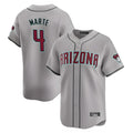Arizona Diamondbacks #4 Ketel Marte Player Gray BFRAILEY Road Limited Home Game Stitched Jerseys