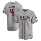 Arizona Diamondbacks #4 Ketel Marte Player Gray BFRAILEY Road Limited Home Game Stitched Jerseys