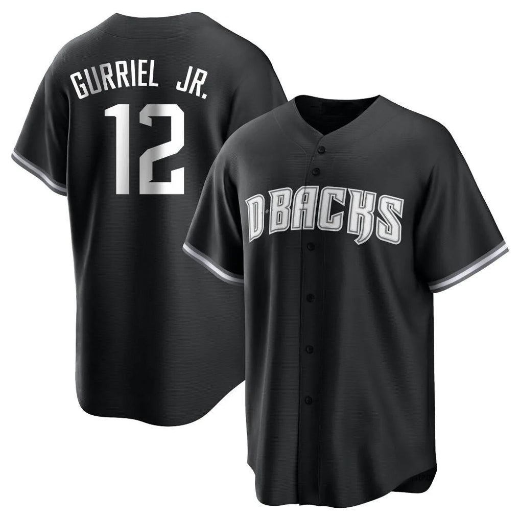 Arizona Diamondbacks #12 Lourdes Gurriel Jr Player Black BFRAILEY Game Home Stitched Jerseys