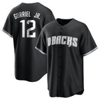 Arizona Diamondbacks #12 Lourdes Gurriel Jr Player Black BFRAILEY Game Home Stitched Jerseys