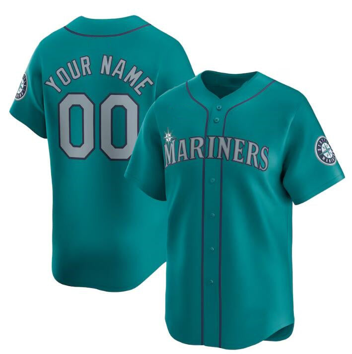 Custom Seattle Mariners Active Player Aqua BFRAILEY Alternate Limited Stitched jersey