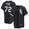 Chicago White Sox #72 Carlton Fisk Player Black BFRAILEY Home Game Stitched Jerseys