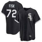 Chicago White Sox #72 Carlton Fisk Player Black BFRAILEY Home Game Stitched Jerseys