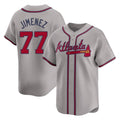 Atlanta Braves #77 Joe Jimenez Player Gray BFRAILEY Limited Home Game Stitched Jerseys