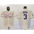 New York Yankees #3 Babe Ruth Cream BFRAILEY Limited Stitched Jersey 2