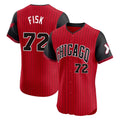 Chicago White Sox #72 Carlton Fisk Player Red BFRAILEY City Connect Limited Elite Home Stitched Jerseys