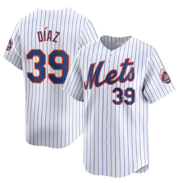 New York Mets #39 Edwin Diaz White BFRAILEY 2024 Home Limited Stitched Jersey