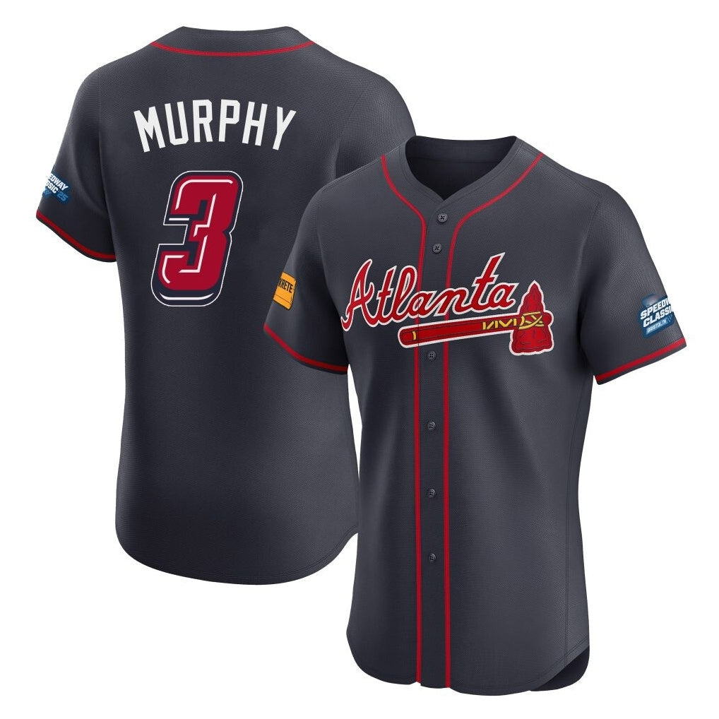 Atlanta Braves #3 Dale Murphy Player Navy BFRAILEY 2025 Speedway Classic Limited Elite Home Game Stitched Jerseys
