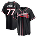 Atlanta Braves #77 Joe Jimenez Player Black BFRAILEY Fashion Out Game Stitched Jerseys
