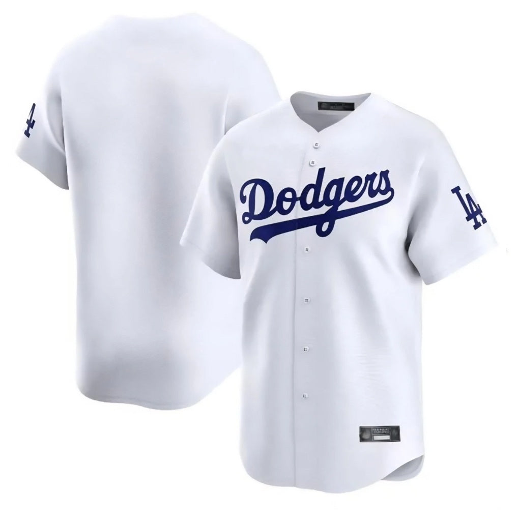 Los Angeles Dodgers Blank Player White BFRAILEY Limited Home Stitched Jerseys