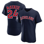 Cleveland Guardians #24 Triston McKenzie Player Navy BFRAILEY Limited Elite Home Stitched Jerseys