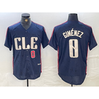 Cleveland Guardians #0 Andres Gimenez Navy BFRAILEY 2024 City Connect Limited Stitched Jerseys