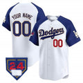 Custom Los Angeles Dodgers 2024 Spring Training Patch Vapor Premier Limited Jersey ¨C White 2 BFRAILEY