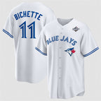 Toronto Blue Jays #11 Bo Bichette White BFRAILEY 2025 World Series Home Cool Base Stitched Jersey