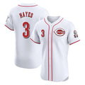 Cincinnati Reds #3 Ke'Bryan Hayes Player White BFRAILEY Limited Elite Home Stitched Jerseys