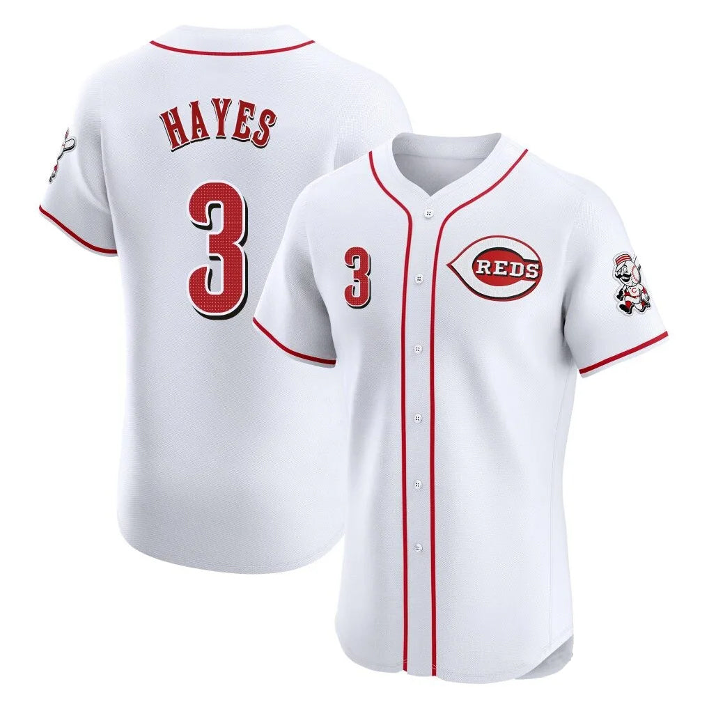 Cincinnati Reds #3 Ke'Bryan Hayes Player White BFRAILEY Limited Elite Home Stitched Jerseys