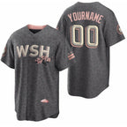 Custom Washington Nationals Active Player 2022 Grey BFRAILEY City Connect Cherry Blossom Cool Base Stitched Jersey