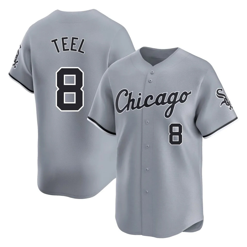 Chicago White Sox #8 Kyle Teel Player Gray BFRAILEY Road Limited Home Stitched Jerseys