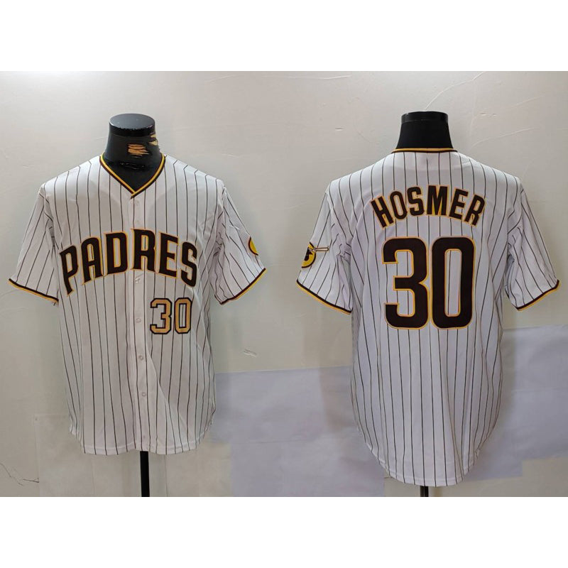 San Diego Padres #30 Eric Hosmer White BFRAILEY Stitched Cool Base Jerseys