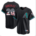 Arizona Diamondbacks #20 Luis Gonzalez Player Black BFRAILEY USA 250 Fourth of July Home Game Stitched Jerseys