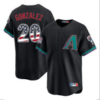 Arizona Diamondbacks #20 Luis Gonzalez Player Black BFRAILEY USA 250 Fourth of July Home Game Stitched Jerseys