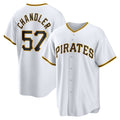 Pittsburgh Pirates #57 Bubba Chandler White BFRAILEY Home Replica Jersey