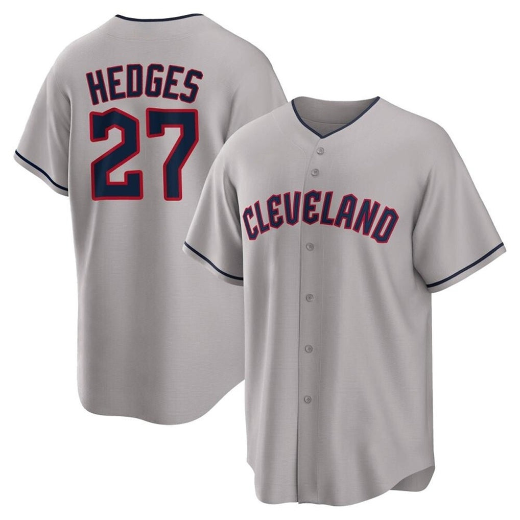 Cleveland Guardians #27 Austin Hedges Player Gray BFRAILEY Game Home Stitched Jerseys