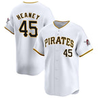 Pittsburgh Pirates #45 Andrew Heaney White BFRAILEY 2025 Home Limited Stitched Jersey
