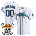 Custom Seattle Mariners x One Piece White BFRAILEY Vapor Premier Limited Jersey - Stitched
