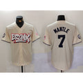 New York Yankees #7 Mickey Mantle Cream BFRAILEY Limited Stitched Jersey 2