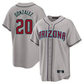 Arizona Diamondbacks #20 Luis Gonzalez Player Gray BFRAILEY Road Home Game Stitched Jerseys