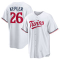 Minnesota Twins #26 Max Kepler White BFRAILEY Home Replica Player Logo Jersey