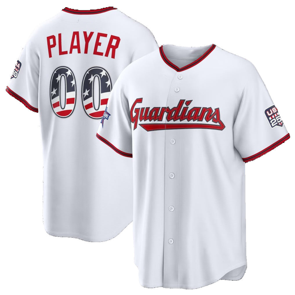 Custom Cleveland Guardians 2026 All-Star Edition Stars & Stripes White BFRAILEY Stadium Pick-A-Player Jersey