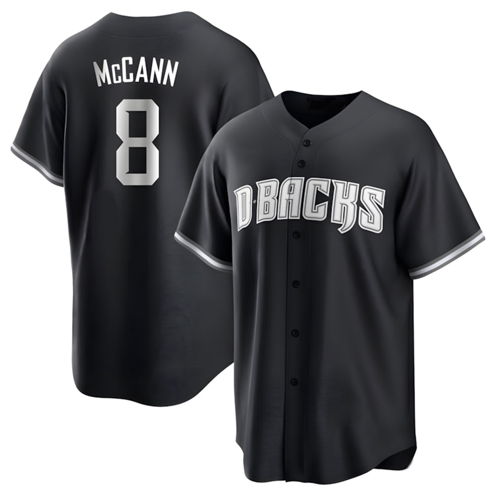 Arizona Diamondbacks #8 James McCann Player Black BFRAILEY Game Home Stitched Jerseys
