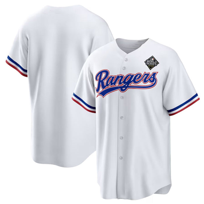 Texas Rangers Blank White BFRAILEY 2023 World Series Stitched Jersey