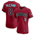Arizona Diamondbacks #8 James McCann Player Red BFRAILEY Limited Elite Home Game Stitched Jerseys