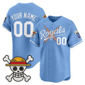 Custom Kansas City Royals x One Piece Blue BFRAILEY Vapor Premier Limited Jersey - Stitched